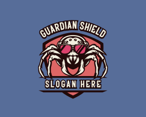 Gaming Spider Shield logo design