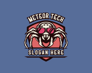 Gaming Spider Shield logo design