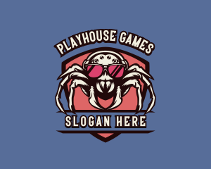 Gaming Spider Shield logo design