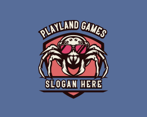 Gaming Spider Shield logo design