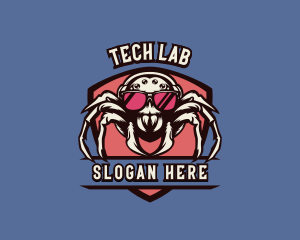 Gaming Spider Shield logo design