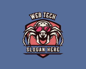 Gaming Spider Shield logo design