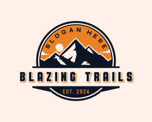 Mountain Peak Adventure Trail logo design