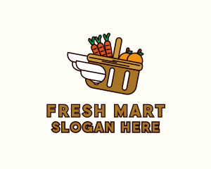 Food Grocery Delivery Basket logo