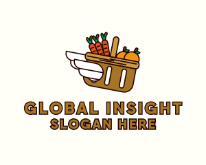 Food Grocery Delivery Basket logo