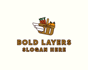 Food Grocery Delivery Basket logo design