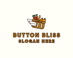 Food Grocery Delivery Basket logo design