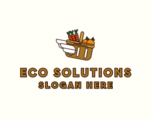 Food Grocery Delivery Basket logo design