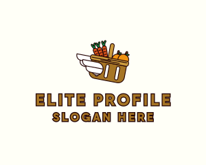 Food Grocery Delivery Basket logo design