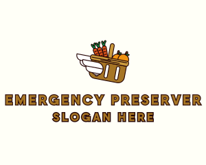 Food Grocery Delivery Basket logo design