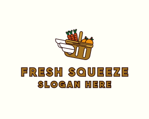 Food Grocery Delivery Basket logo design