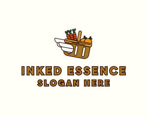 Food Grocery Delivery Basket logo design