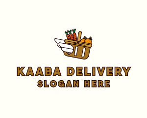 Food Grocery Delivery Basket logo design