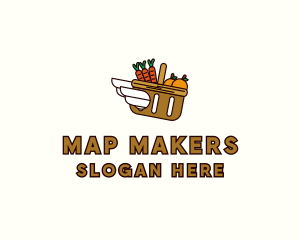 Food Grocery Delivery Basket logo design