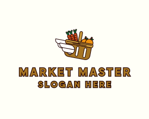 Food Grocery Delivery Basket logo design