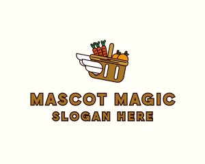 Food Grocery Delivery Basket logo design