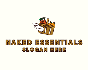 Food Grocery Delivery Basket logo design