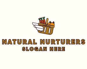 Food Grocery Delivery Basket logo design