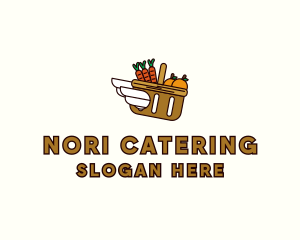 Food Grocery Delivery Basket logo design