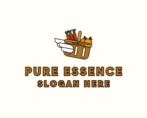 Food Grocery Delivery Basket logo design