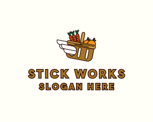 Food Grocery Delivery Basket logo design