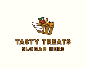 Food Grocery Delivery Basket logo design