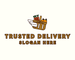 Food Grocery Delivery Basket logo design