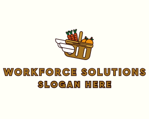 Food Grocery Delivery Basket logo design