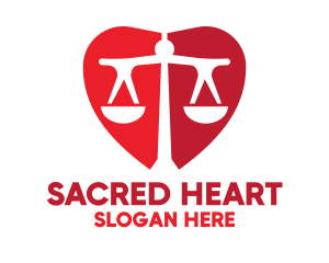 Heart Scale Law logo design