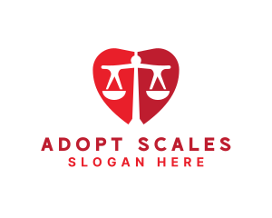 Heart Scale Law logo design