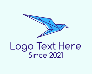 Blue Geometric Bird   logo