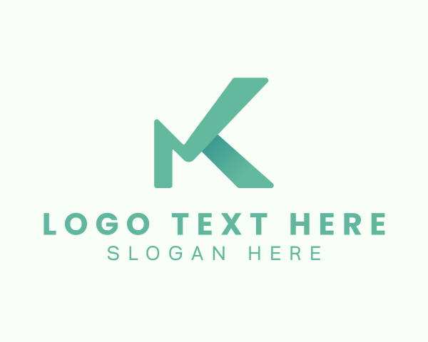 Letter MK logo example 1