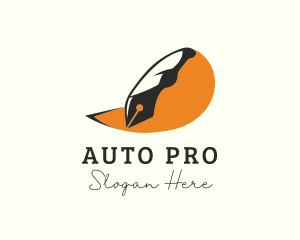 Feather Quill Pen Writing logo