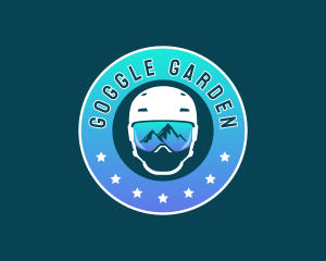 Ski Goggles Helmet logo design