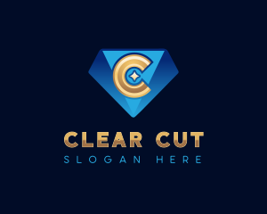 Elegant Diamond Letter C logo design