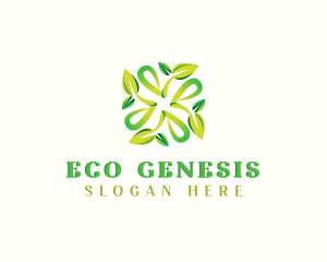 Plant Farming Eco Leaf logo design