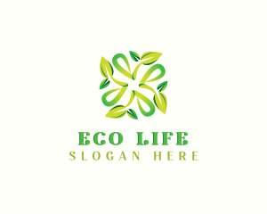 Plant Farming Eco Leaf logo design