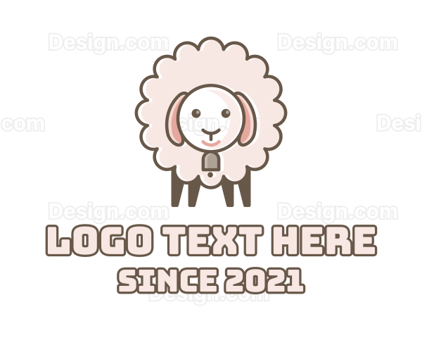 Fluffy Pink Sheep Logo