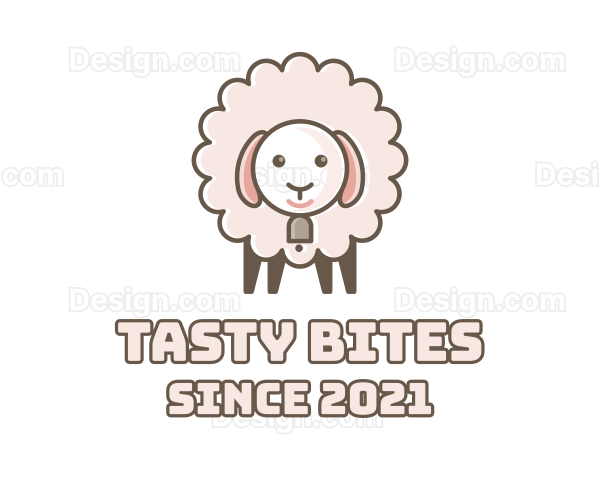 Fluffy Pink Sheep Logo