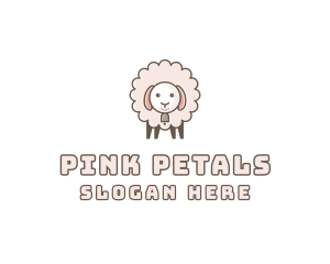 Fluffy Pink Sheep  logo design