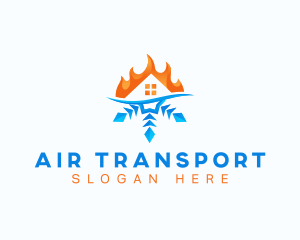 Snowflake Fire Hvac logo design