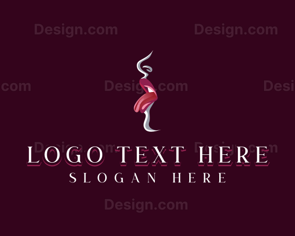 Sexy Tongue Woman Logo