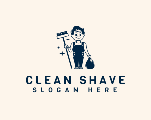 Trashman Clean Sweeper logo design