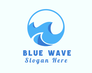 Ocean Surfing Wave logo design