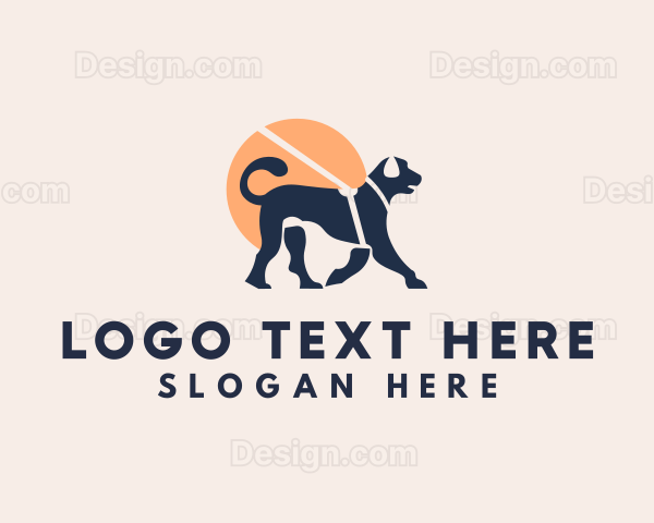 Dog Pet Leash Logo