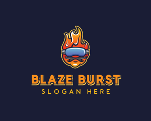 Blazing VR Guy logo design