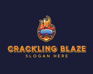 Blazing VR Guy logo design