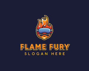 Blazing VR Guy logo design