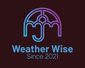 Gradient Weather Umbrella  logo