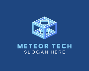 Tech Cube Structure logo design